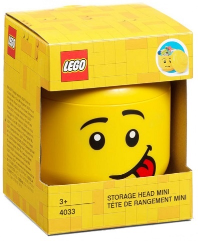 Lego klotsikast Storage Head "Silly" Mini, kollane