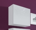 Cama Meble riiul Square cabinet VIGO 50/50/30 valge/valge läikega