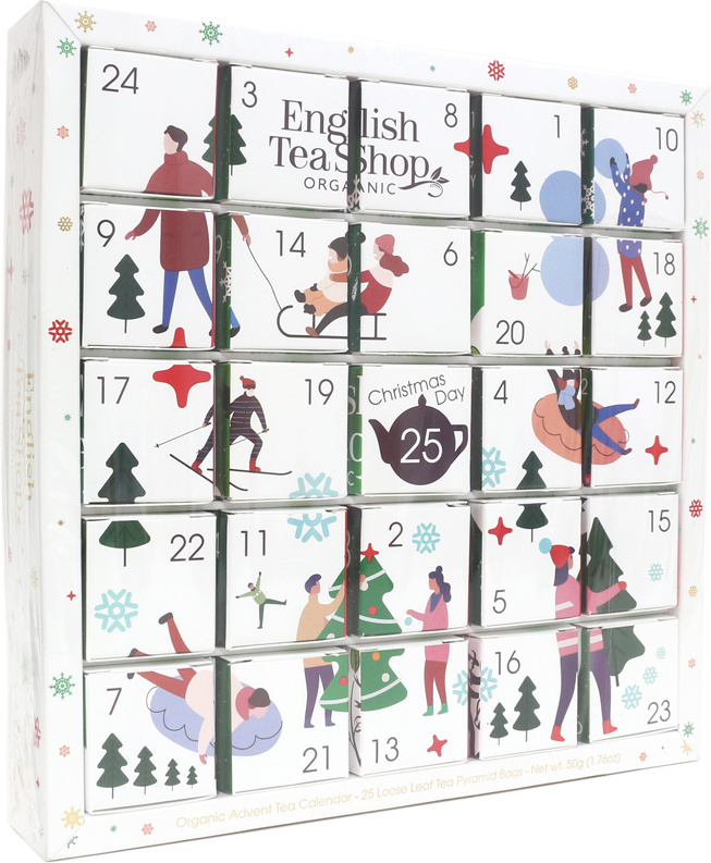 English Tea Shop advendikalender Organic Tea Christmas Calendar, 6 x 50g, 25tk