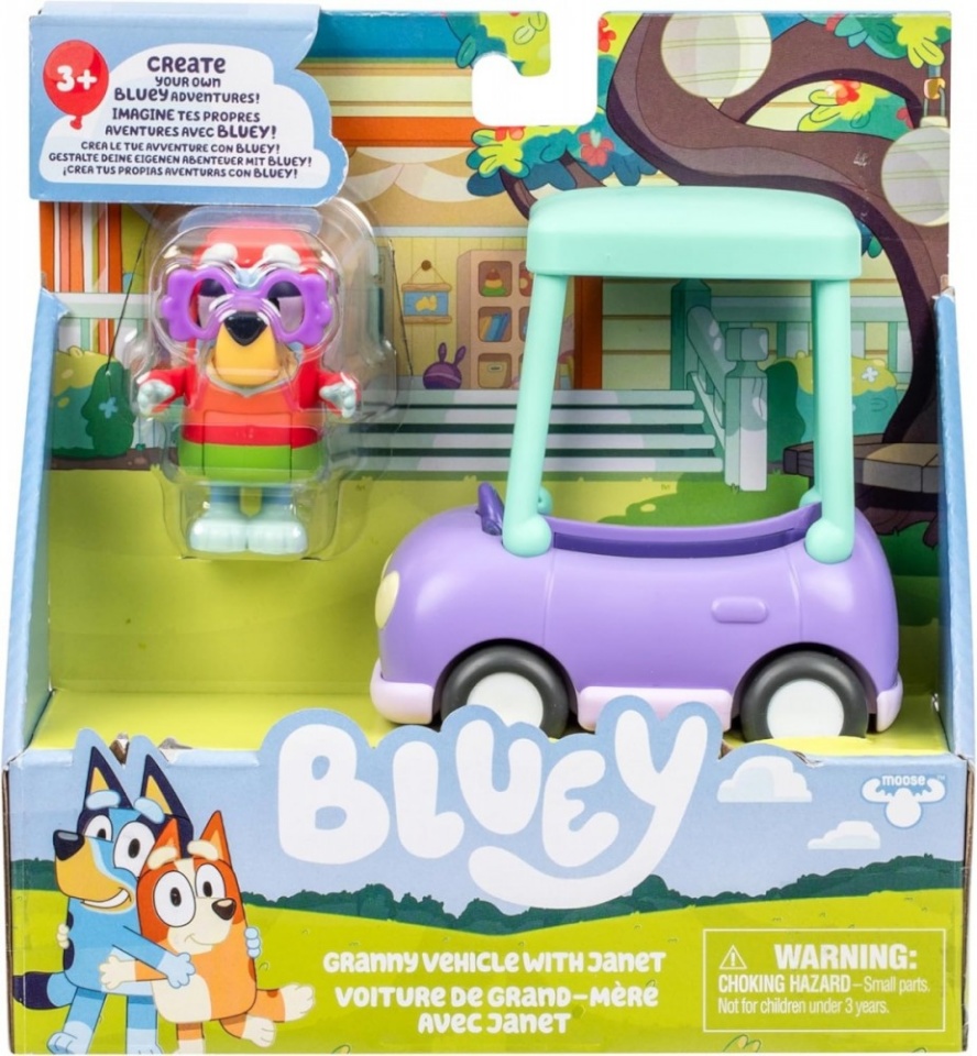 Tm Toys mängufiguur set Bluey Grannies Car with Janet