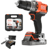 Black+Decker akutrell BCD383D1XK POWERCONNECT Cordless Impact Drill Driver, oranž/must