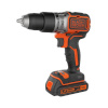 Black+Decker akutrell BCD383D2XK-QW Hammer Drill/Case + 2x2.0ah Screwdriver, 18V, oranž/must
