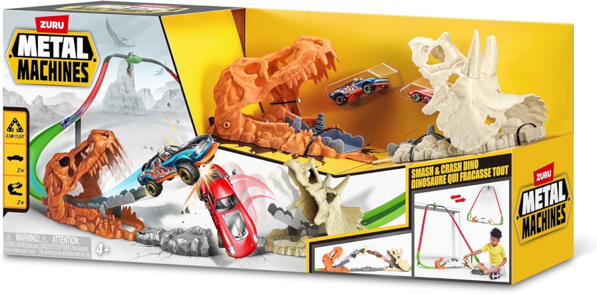 METAL MACHINES raja ja 2 auto mängukomplekt Smash & Crash, 1. seeria, assortii., 67132