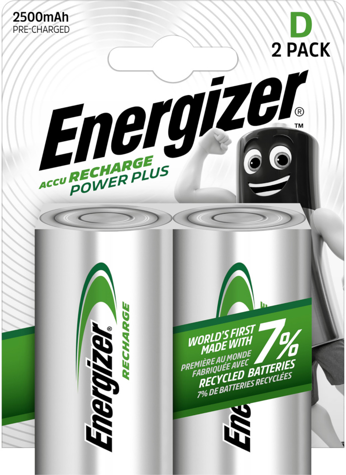 Energizer aku Recharge Power Plus D CP2 2500mAh