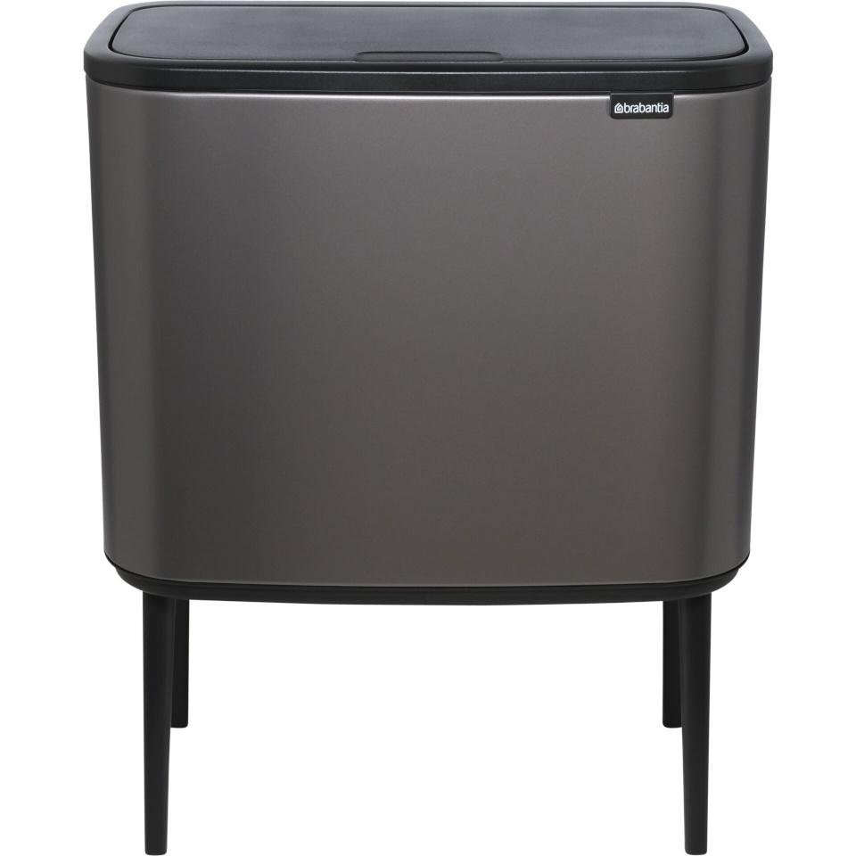 Brabantia prügikast Touch Waste Bin Bo Platinum 11 + 23L, tumehall