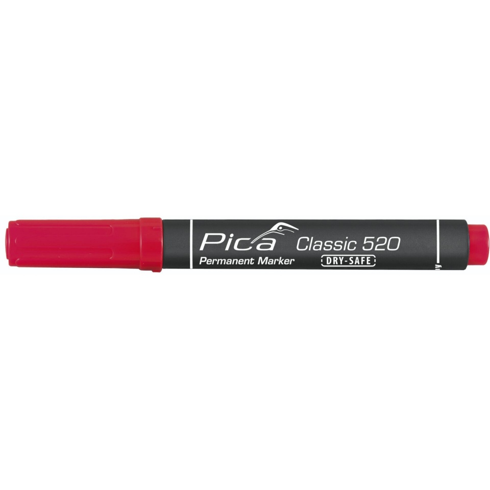 Pica marker Permanent Marker 1-4mm, Round Tip, punane