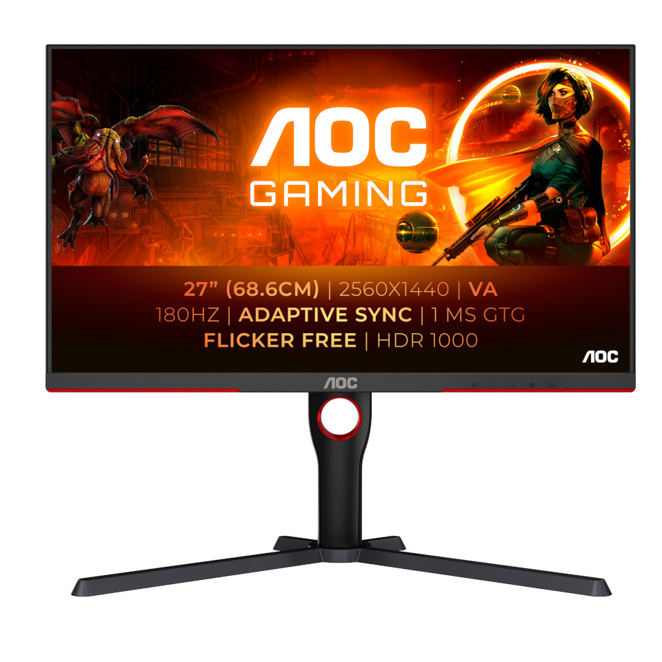 AOC monitor 68,6cm (27") Q27G3XMN 16:09 2xHDMI+DP IPS Lift 180Hz Retail