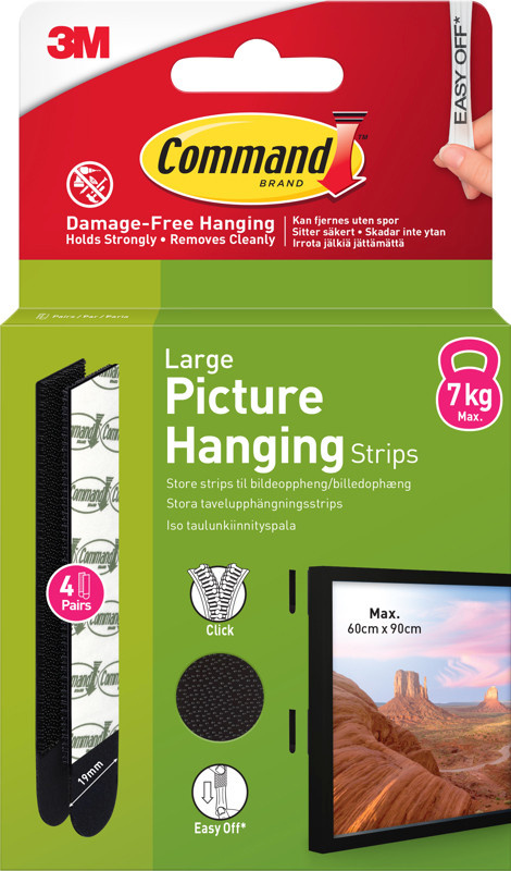 3M pildiriputusribad Command Strips Large 4tk must