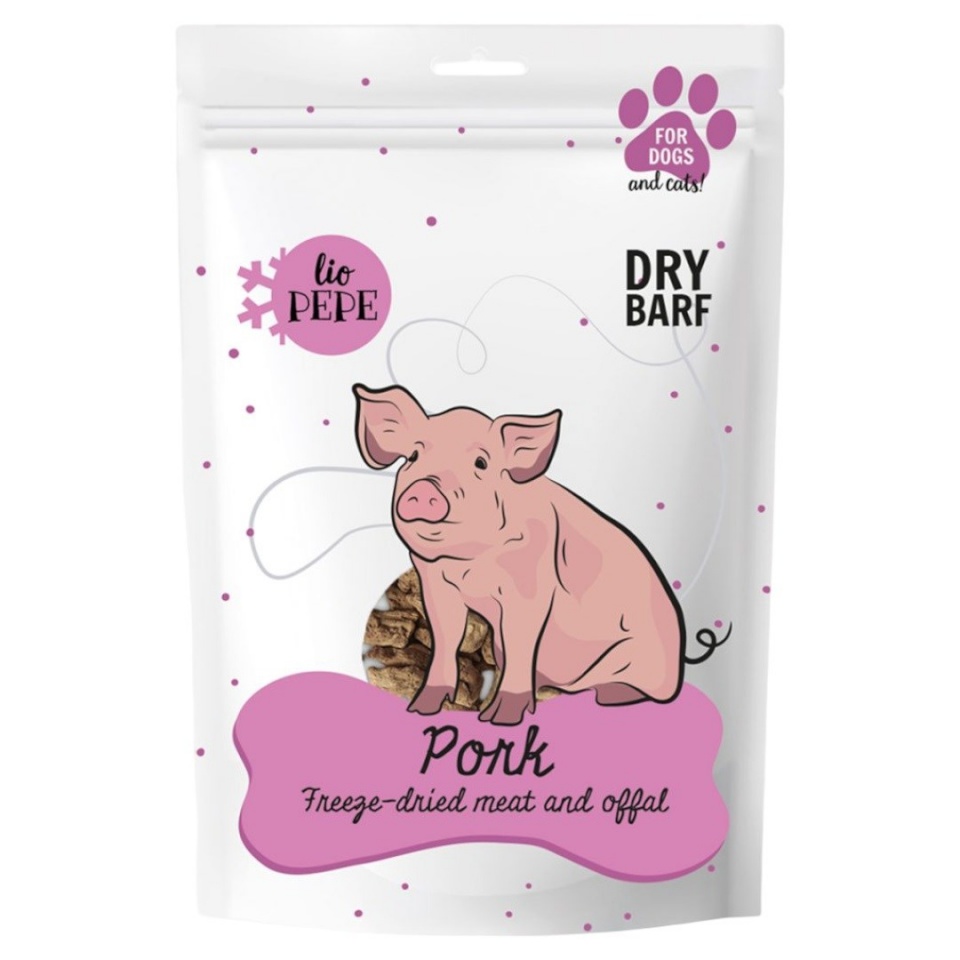 Paka Zwierzaka maius koerale PEPE Lio Pork Hearts, 60g
