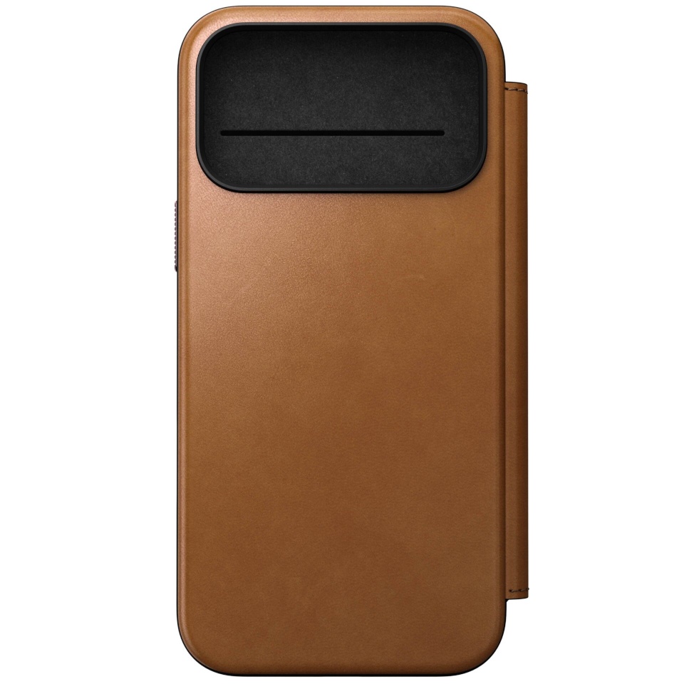 Nomad kaitsekest Modern Leather Folio iPhone 17 Pro Max English Tan