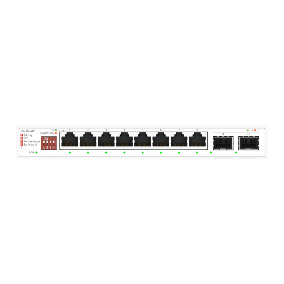 Asus switch QG-U1080 8-Port 2.5G, 2-Port 10G, SFP+ Unmanaged |