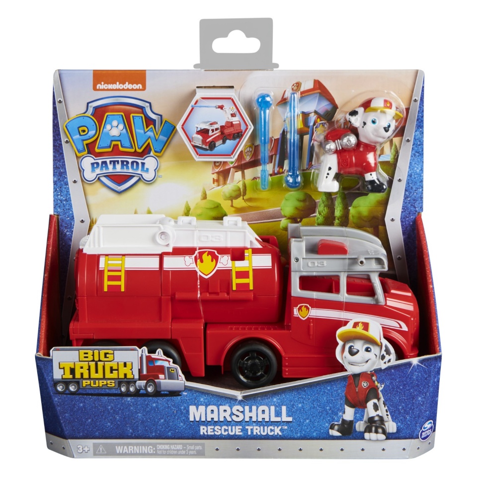 Paw Patrol sõiduk mängufiguuriga Big Truck Pups Marshall Rescue Truck, 6065299