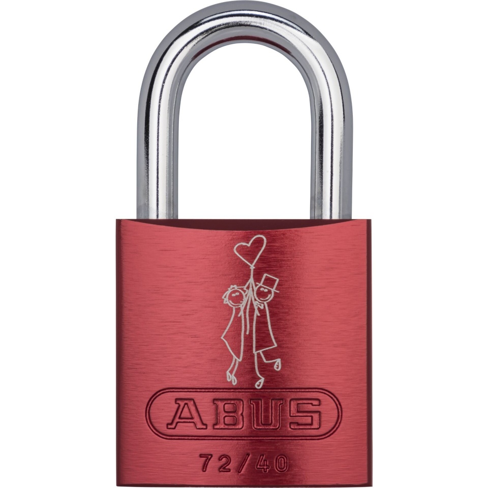 ABUS tabalukk Love 72/40 Lock Look 1 SL 6, punane