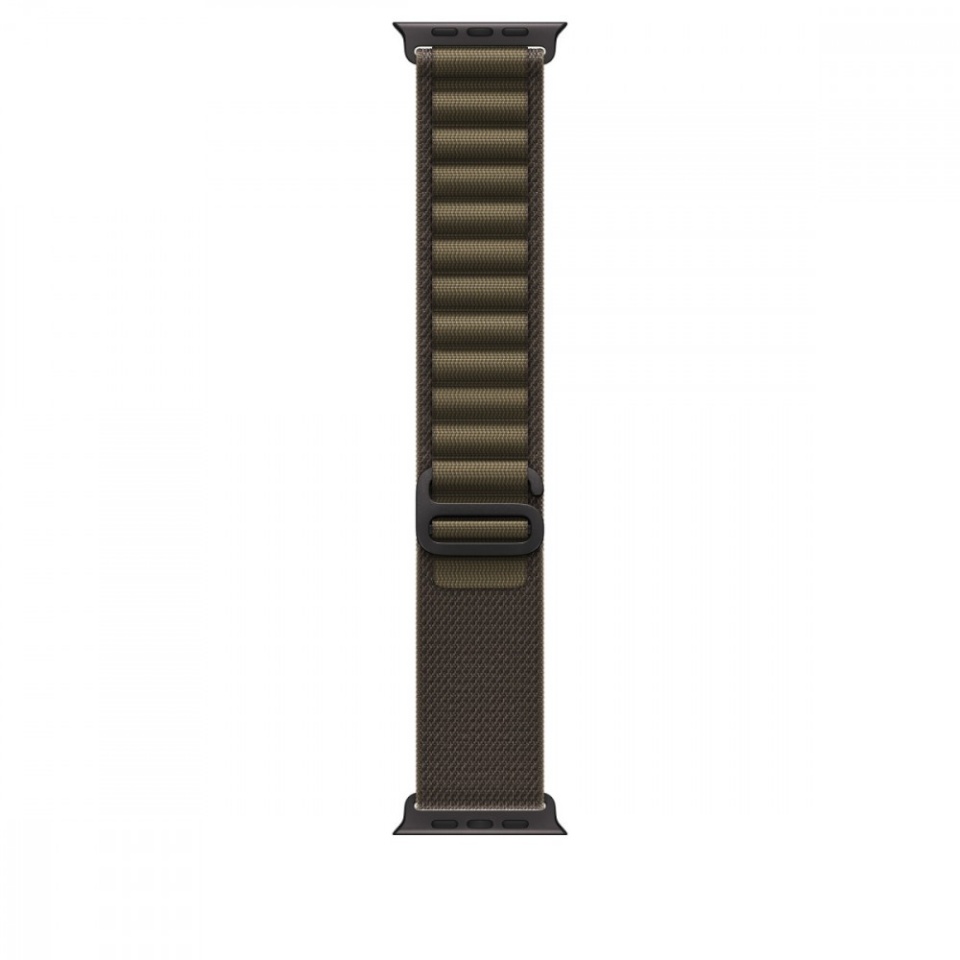 Apple kellarihm Watch 49mm Dark Olive Alpine Loop - Medium - Black Titanium Finish