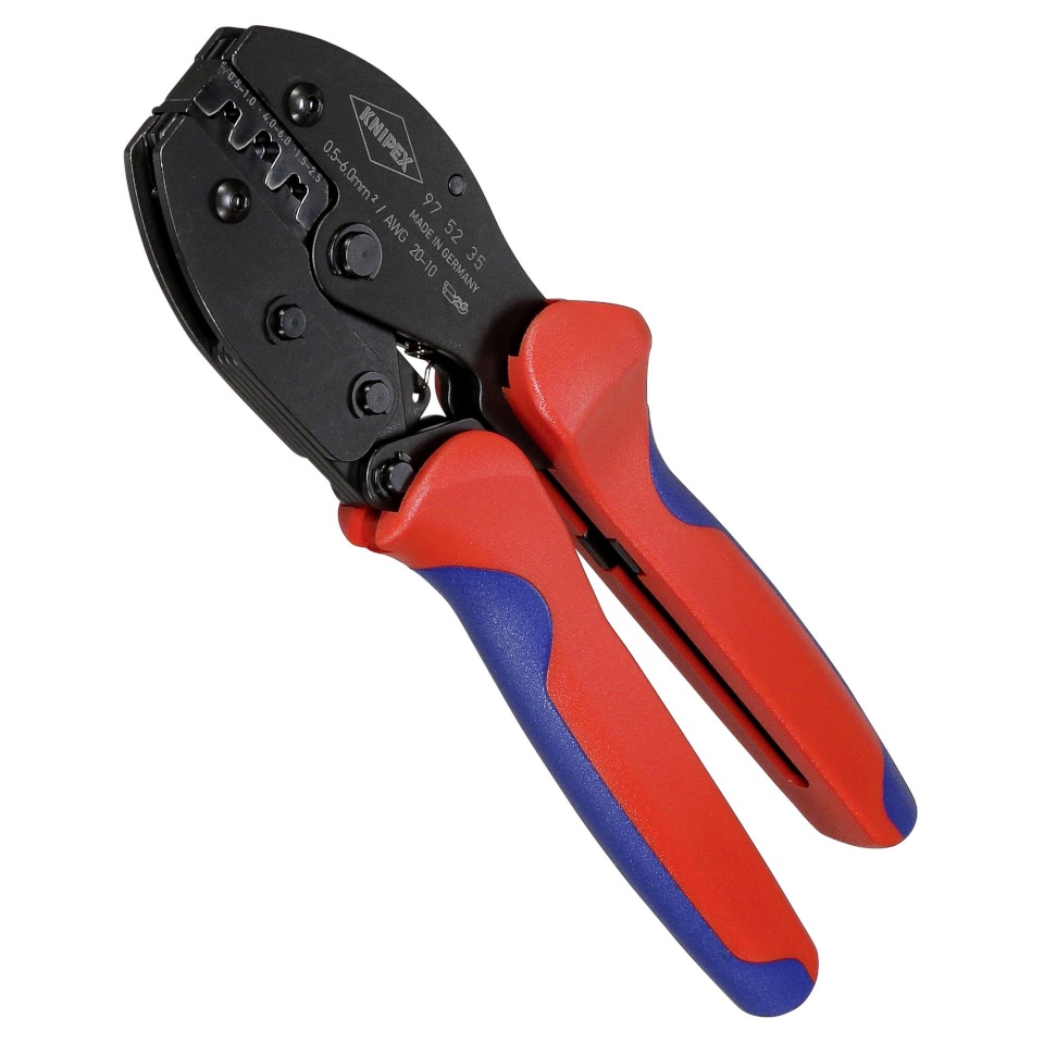 Knipex PreciForce kaablitangid 97 52 35 (punane/sinine, Crimpen 0,5 - 6,0mm², F-Crimp)