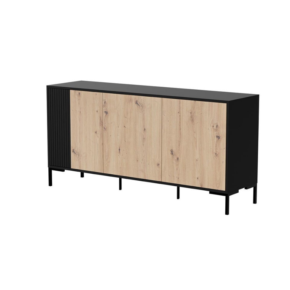 Cama Meble puhvetkapp MERCI chest of drawers 151 x 40 x 74cm must/artisan oak