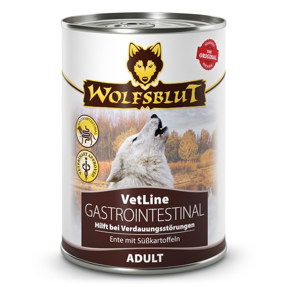 Wolfsblut kuivtoit koerale VetLine Gastrointestinal Duck, Sweet Potato Adult, 395g