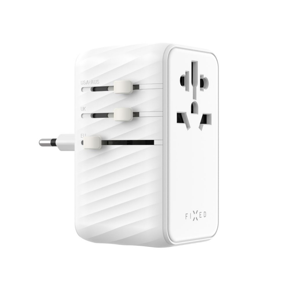 Fixed laadimisadapter Fixed | Voyager 85W travel adapter for EU, UK and USA/AUS, with 4xUSB-C and 1xUSB output | Adapter