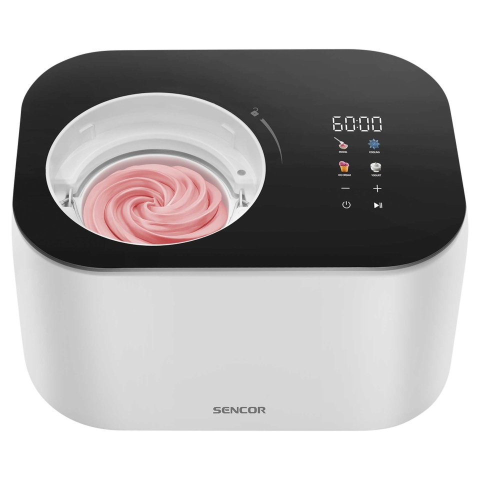 Sencor jäätisevalmistaja SIC3000WH Ice Cream Maker with Compressor, roostevaba teras/must