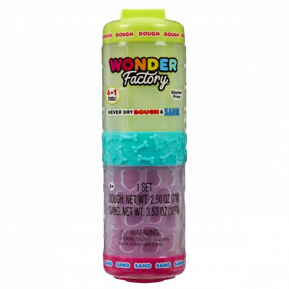 MGA Plastic mass Wonder Factory Never Dry Dough, Lime roheline, roosa
