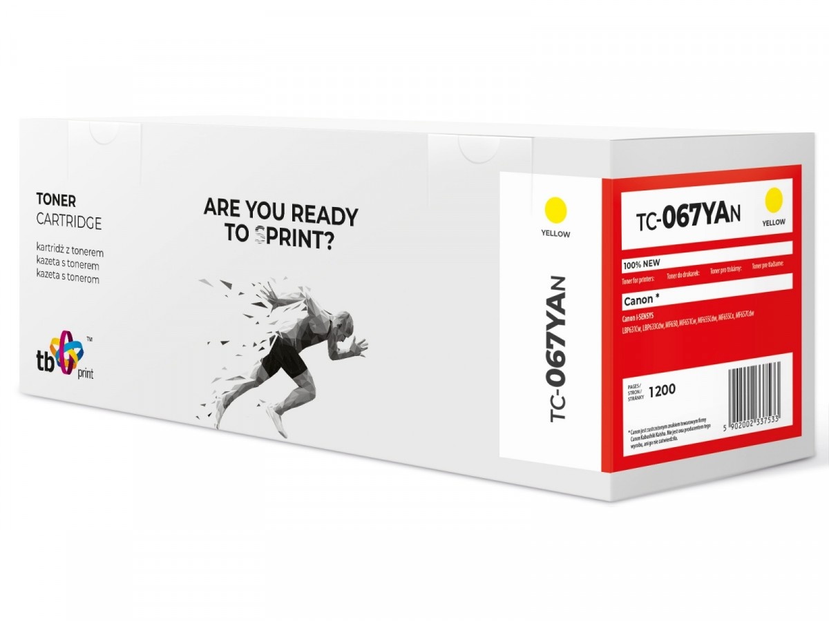 TB Print tooner for Canon MF650 TC-067YAN YE 100% nowy CRG067