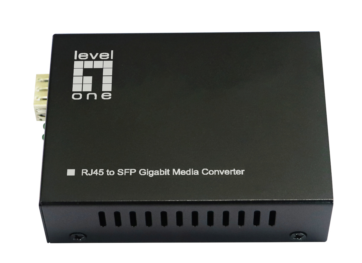 LevelOne GB adapter RJ45->SFP 1Gbps PoE PSE 60W
