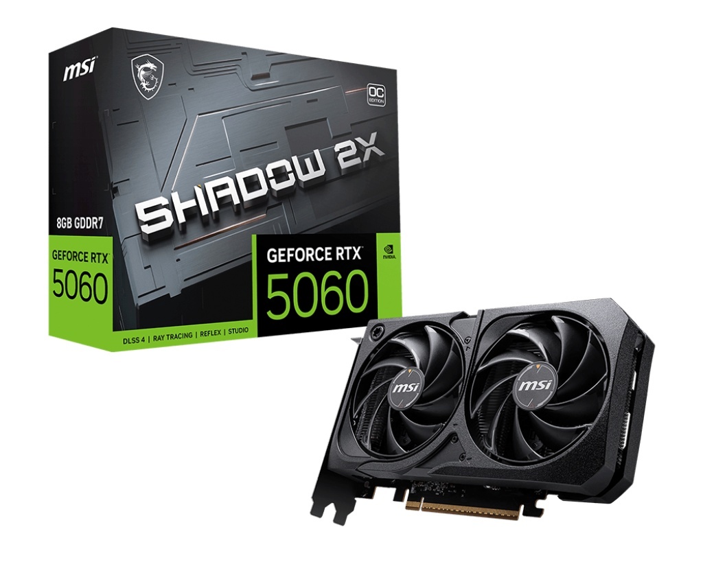 MSI videokaart GeForce RTX 5060 8G SHADOW 2X OC Bulk Pack