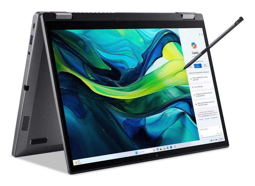 Acer sülearvuti Aspire Spin 14 (ASP14-52MTN-79EW) 14,0" WUXGA, IPS, Intel Ultra 7-155 (11 TOPS), 32GB RAM, 1TB SSD, Windows 11