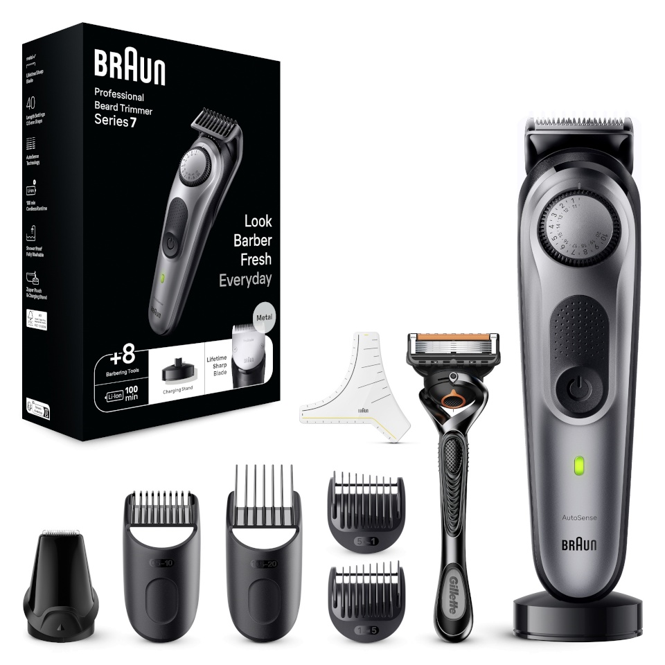 Braun habemepiiraja BT7420 Series 7 Beard Trimmer, hall