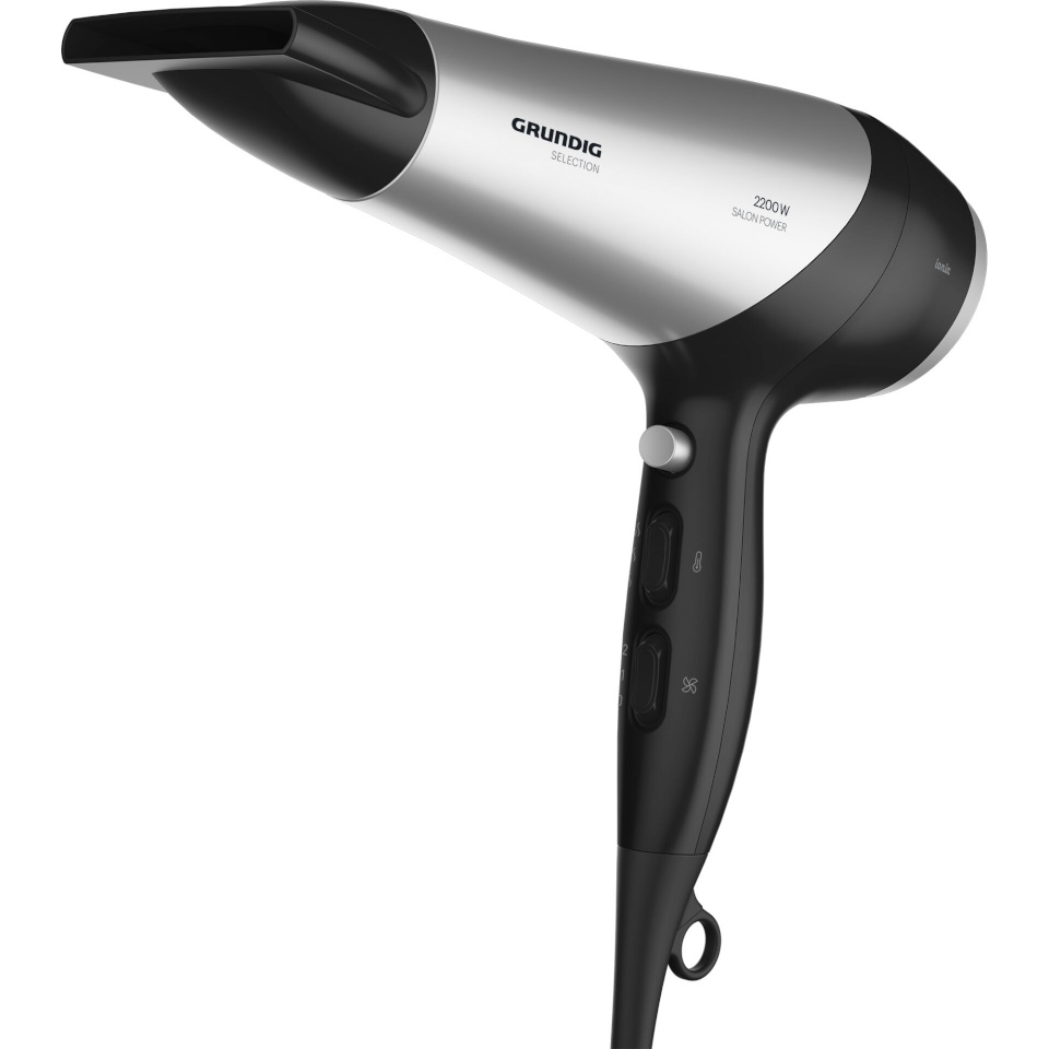 Grundig föön HD 6080 B Hair Dryer, must/hõbedane