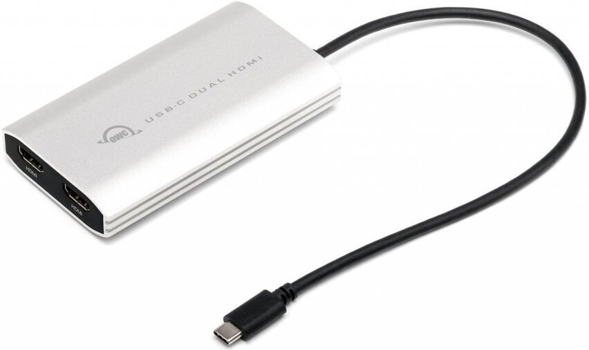 OWC USB-C Dual HDMI 4K -adapteri, hõbedane