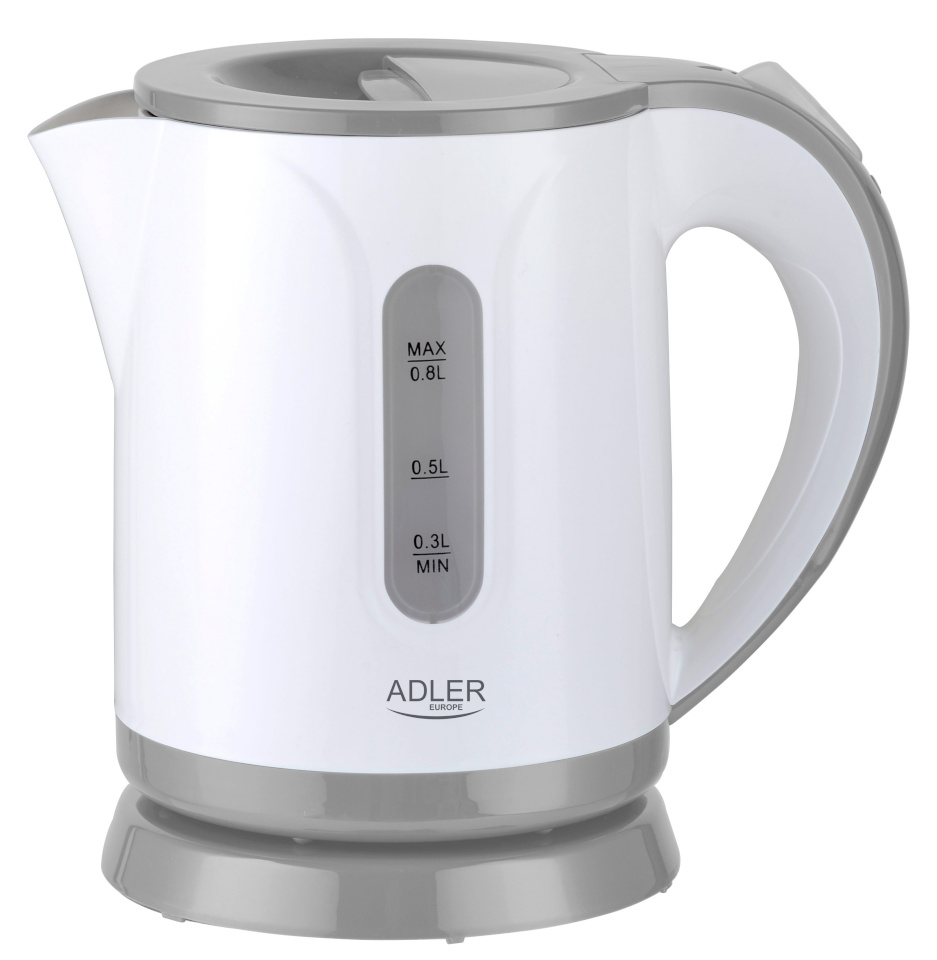 Adler veekeetja AD 1371g Plastic Kettle 0,8L, valge/hall