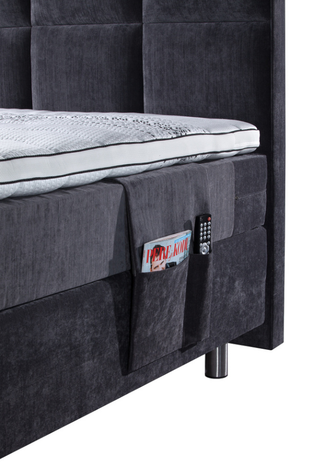 Sleepwell kontinentaalvoodi tasku RED/BLACK, 34x68x1cm, VERANO helehall