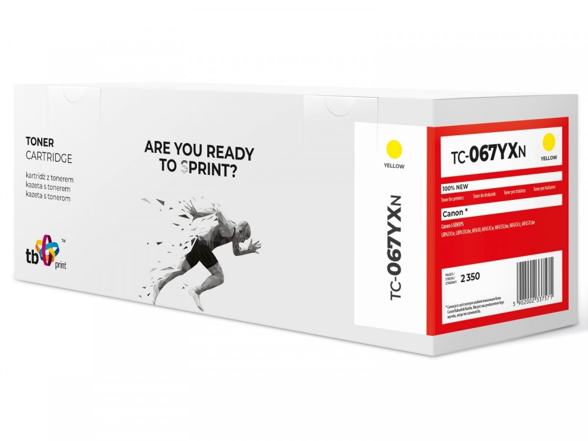 TB Print tooner for Canon MF650 TC-067YXN YE 100% nowy CRG067H