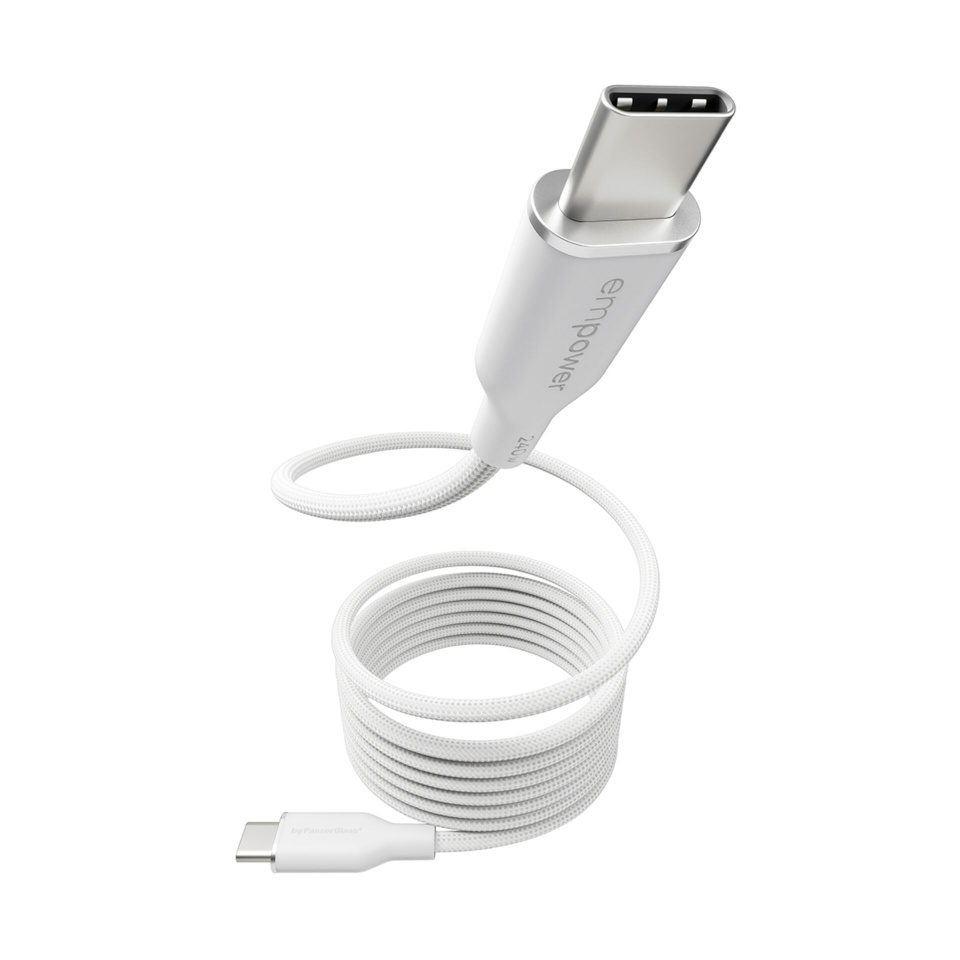 PanzerGlass laadimiskaabel empower Magnetic 240W USB-C to USB-C 1.5m valge