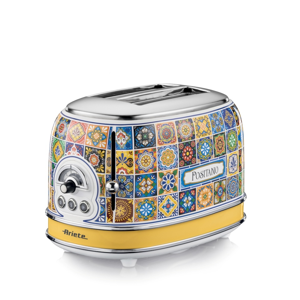Ariete röster 155 Positano Toaster, valge/kollane