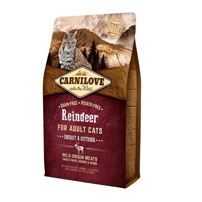 Carnilove kuivtoit kassile Cat Energy & Outdoor Reindeer, 2kg