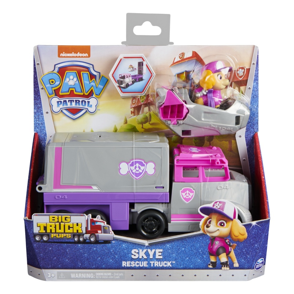 Paw Patrol sõiduk mängufiguuriga Big Truck Pups Skye Rescue Truck, 6065301
