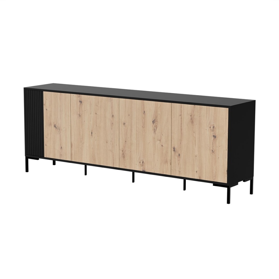 Cama Meble puhvetkapp MERCI chest of drawers 200 x 40 x 74cm must/artisan oak