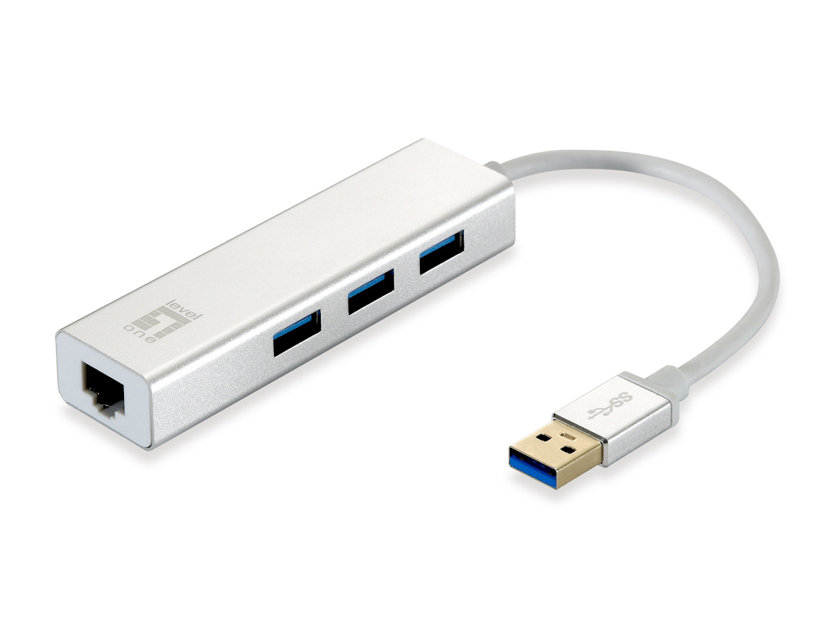 Level One Adapter USB3.0-> RJ45 10/100/1000.3xUSB3.0 0.15m si