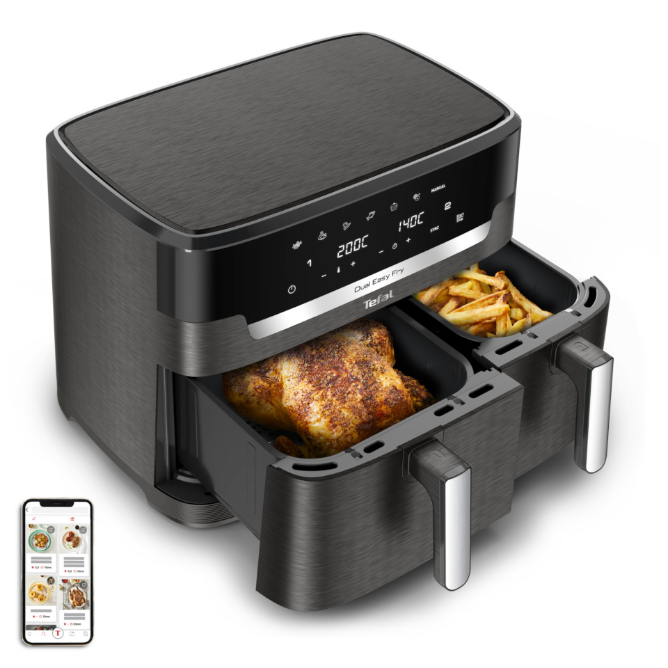 Tefal kuumaõhufritüür EY942HE0 Easy Fry Dual XXL Double Air Fryer, must