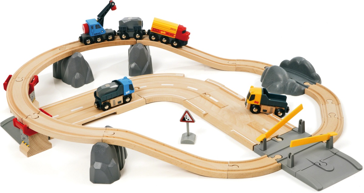 BRIO mänguauto World Straßen & Schienen Steinverlade Set