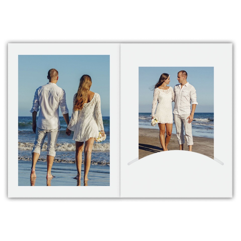 Daiber fototaskud 1x100 Portrait folders with Passepartout 10x15 valge matt