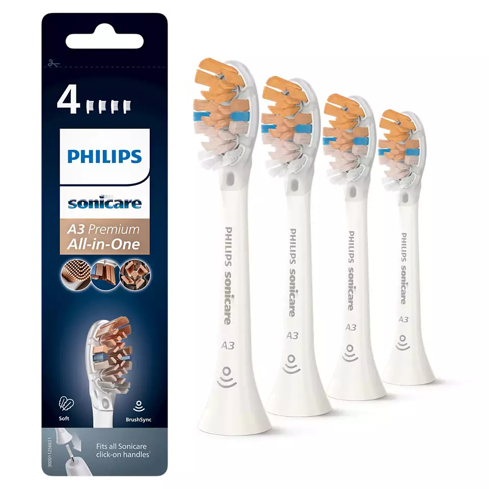 Philips lisaharjad Sonicare A3 Premium All-in-One Head Pack, 4tk