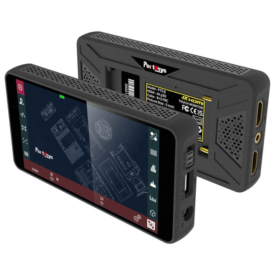 Portkeys videomonitor PT5 II 5 Zoll 4K HDMI Touchscreen Monitor
