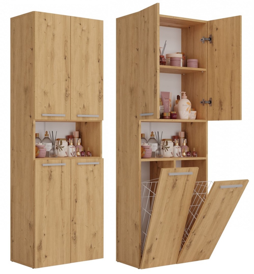 Top E Shop vannitoakapp NEL 2K DK ART KPL bathroom storage cabinet Oak