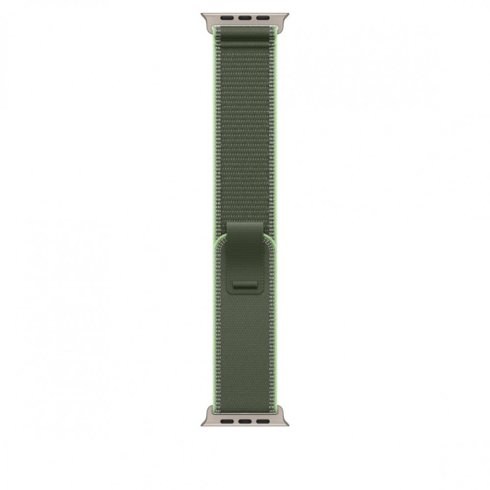 Apple 49mm roheline/Neon Trail Loop - S/M - Natural Titanium Finish