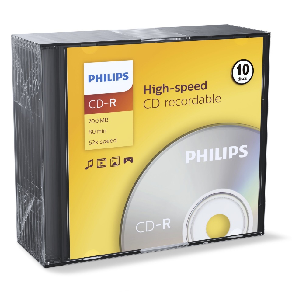 Philips toorikud 10tk CD-R 80Min 700MB 52x SL
