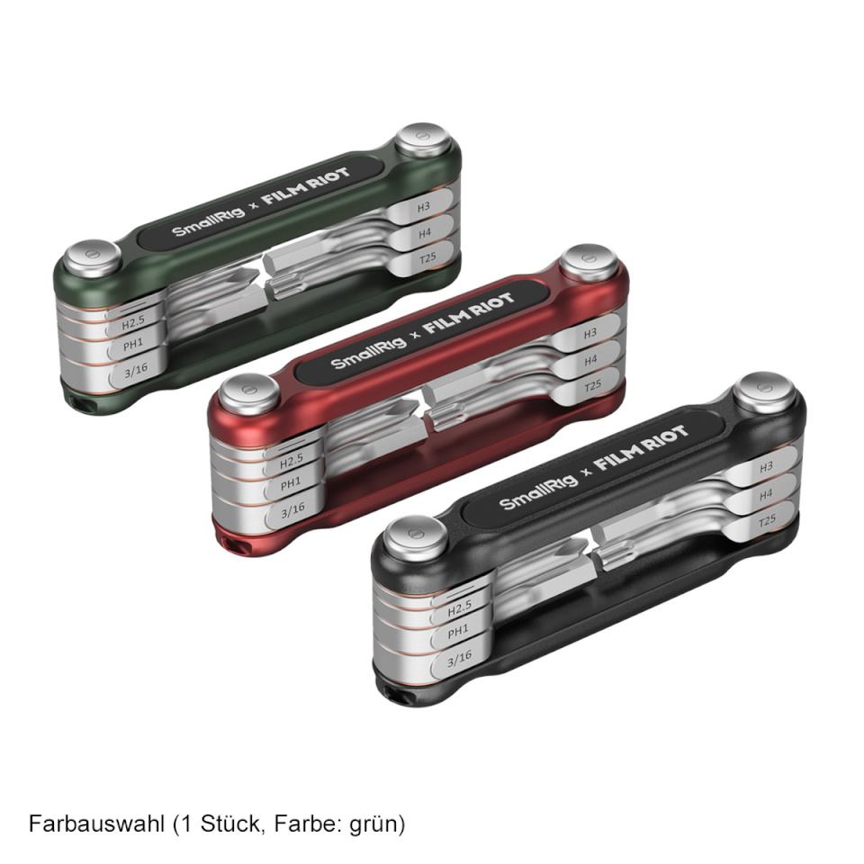 SmallRig tarvik x FILM RIOT 4812 7-in-1 roheline Folding Wrench Set (Multiple Angle Pos.)