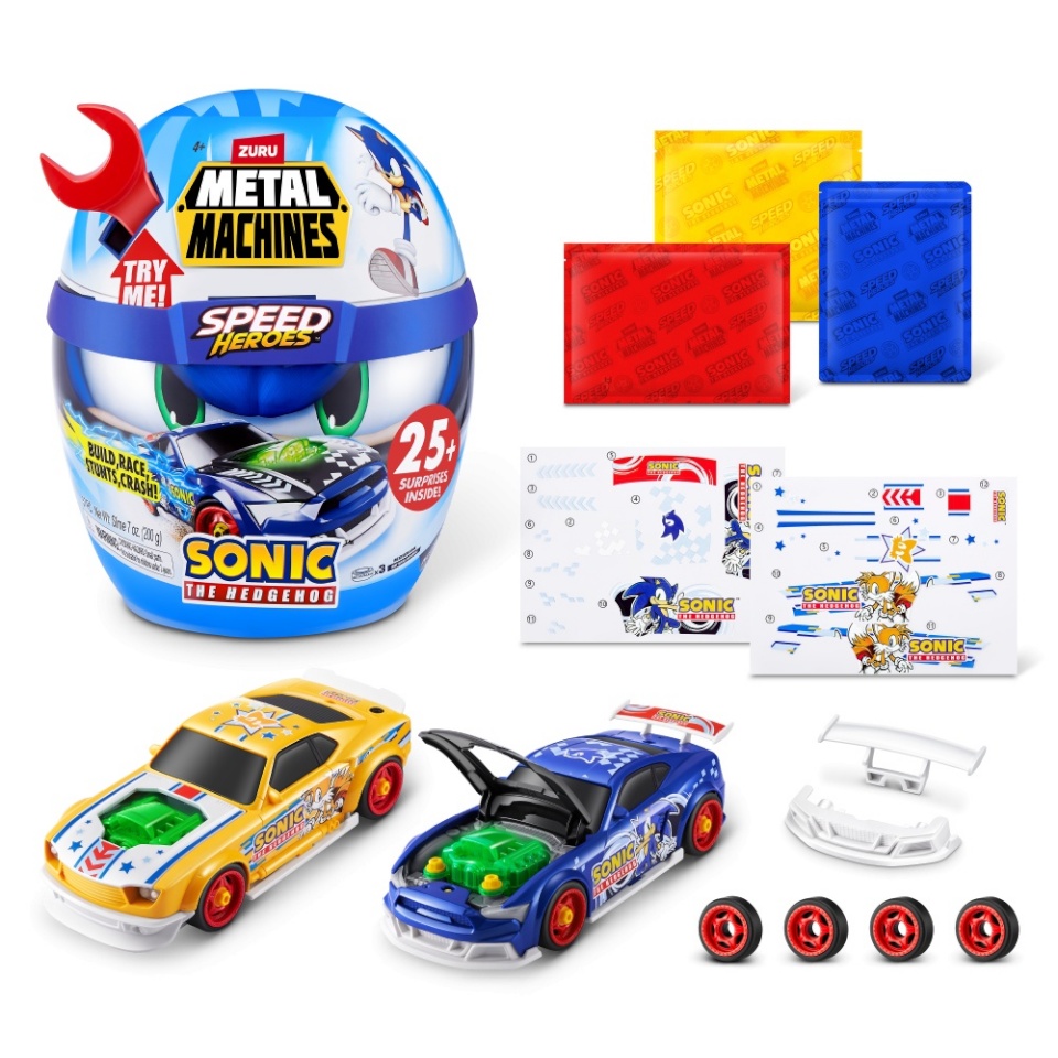 Metalmash METAL MACHINES kokkupandav automudel Sonic The Hedgehog, assortii, 67128